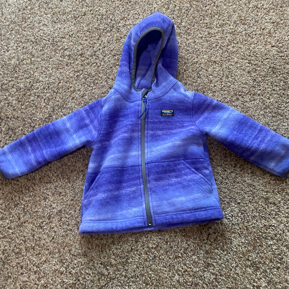 L.L. Bean Kids Gradient purple Fleece Hoodie